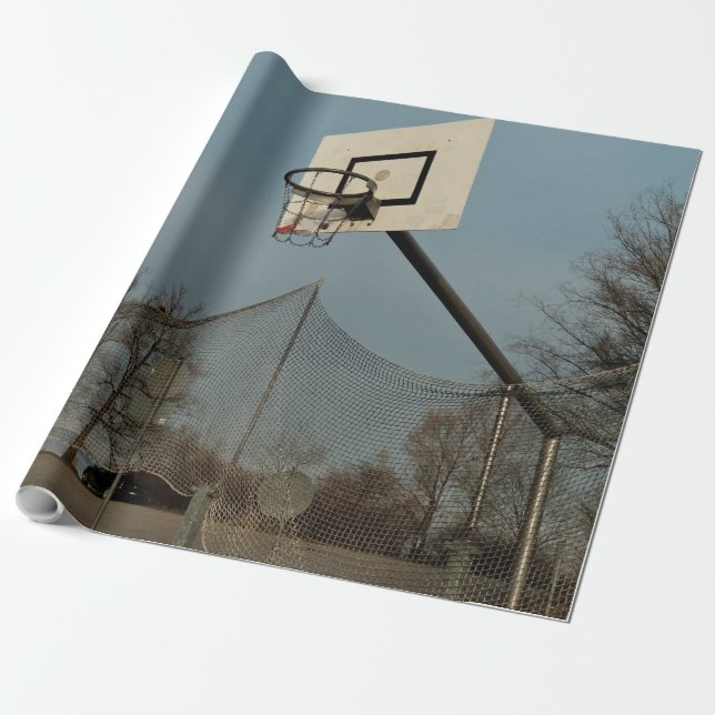 Söt Basketball Presentpapper (Utrullad)