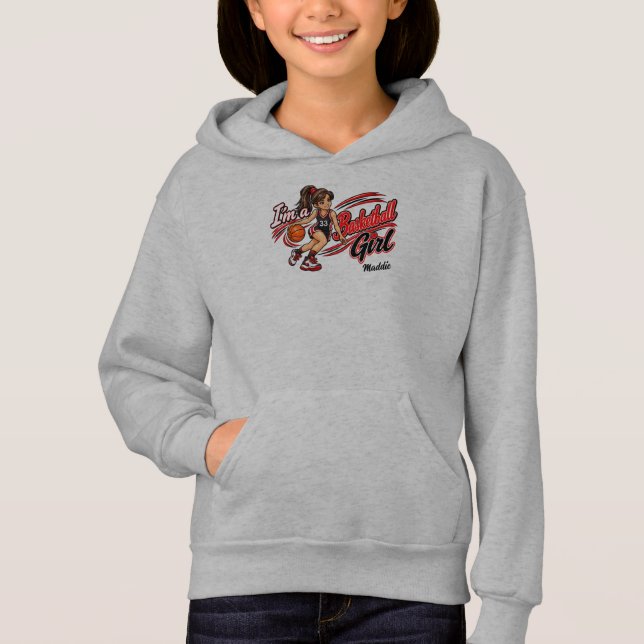 Söt basketbollsflicka  t shirt (Framsida)