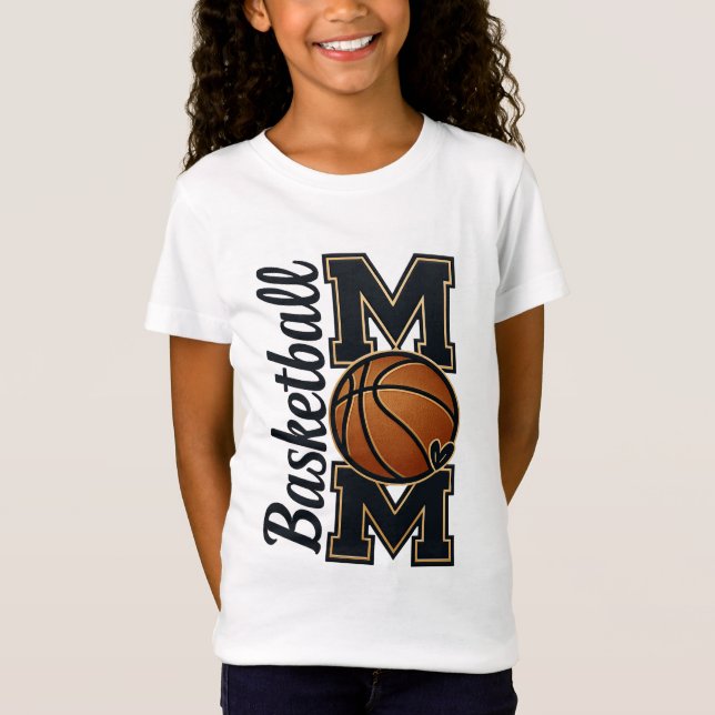 Söt Basketmamma Spel Dags Sportpresent T Shirt (Framsida)