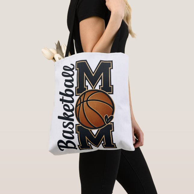 Söt Basketmamma Speldags Sportpresent Tygkasse (Närbild)