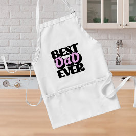 SÖT BÄSTA PAPPAN Svart typografi/Violett Vit Förkl Förkläde