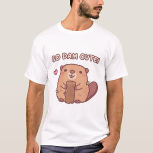Söt bäver så söt pun snygg t shirt
