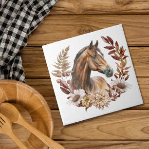 Söt Bay Horse Autumn Wandan Kakelplatta
