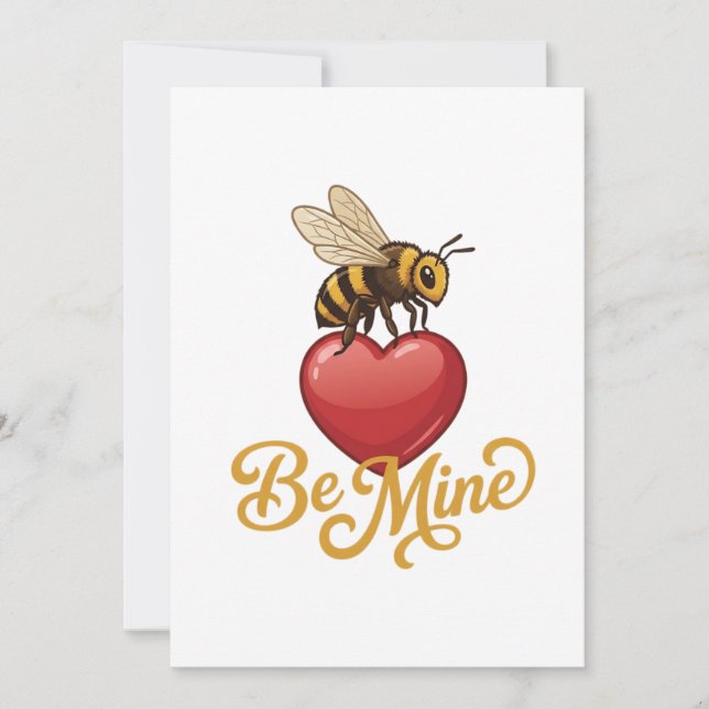 Söt Be Mine Bikupa  Inbjudningar (Framsida)