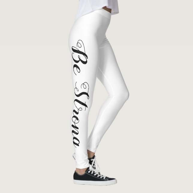 söt BE STRONG-typografi | Leggings (Höger)
