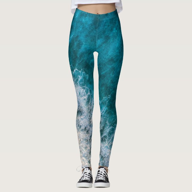 Söt Beach liggande Leggings (Framsida)