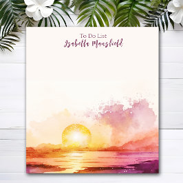 Söt Beach & Sunset ThFAS "To Do List" Anteckningsblock