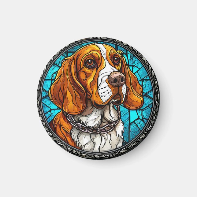 Söt Beagle hund Magnet (Framsidan)