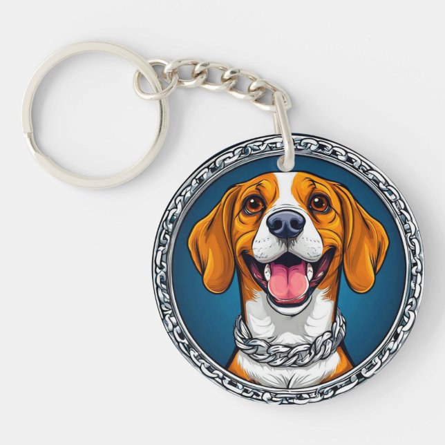 Söt Beagle Hund Porträtt För Vardagsbruk Present (Framsidan)