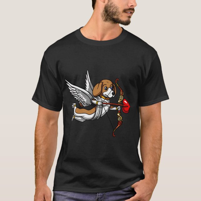 Söt Beagle Hund T Shirt (Framsida)