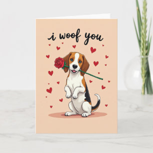 Söt Beagle Jag Voffar Kärlek Kort