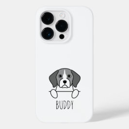 Söt Beagle med eget namn - telefonfodral