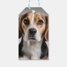 Söt Beagle Presentetikett