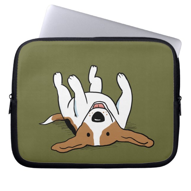 Söt Beagle Serieteckning Hund Laptop Fodral (Framsidan)