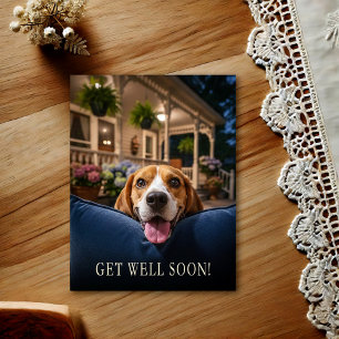Söt Beagle Snart Frisk Vykort