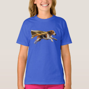 Söt Beagle-superhjältebarns T-shirt