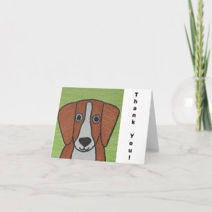 Söt Beagle Tacksamhetskort Tack Kort