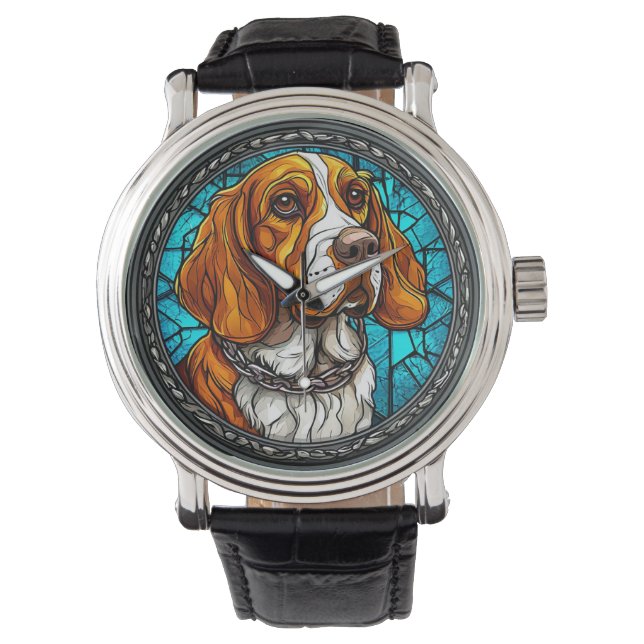 Söt Beagle-valp Armbandsur (Framsida)