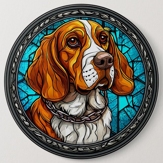 Söt Beagle-valp Knapp (Framsida)