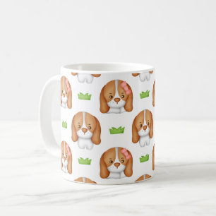 Söt Beagle-vattenfärgshund Kaffemugg