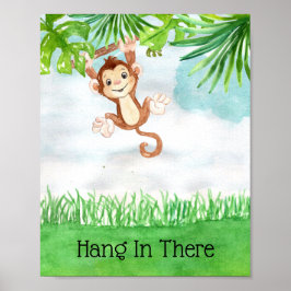 Söt Bebis Apa Häng I Där Citat Barnkammare Poster