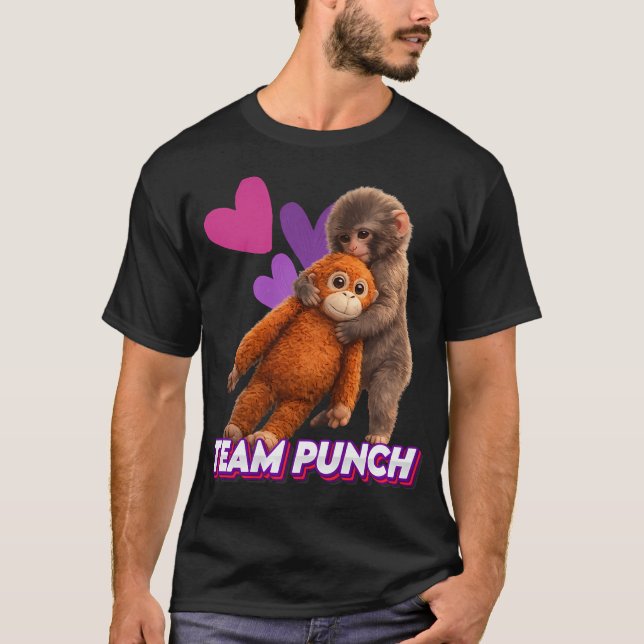Söt Bebis Apa Slag Team Retro T Shirt (Framsida)