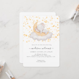 Söt Bebis Elefant Baby Shower Fest  Inbjudningar