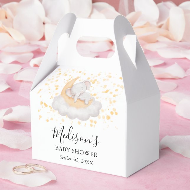 Söt Bebis Elefant Baby Shower Fest  Presentaskar (Bröllop)
