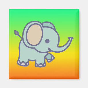Söt Bebis Elefant Tecknad Film-47767 Magnet