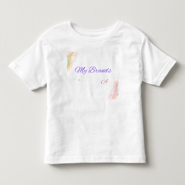 Söt Bebis Fotspår & Text Småbarn T-Shirt (Framsida)