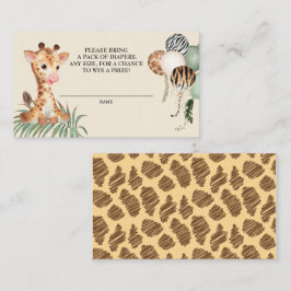 Söt Bebis Giraff Safari Blöja Lotteri   Tilläggskort