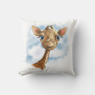 Söt Bebis Giraff Tecknad Film Kudde
