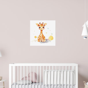 Söt Bebis-Giraffaffisch Poster