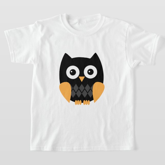 Söt bebis Halloween-uggla T-shirt (Laydown)