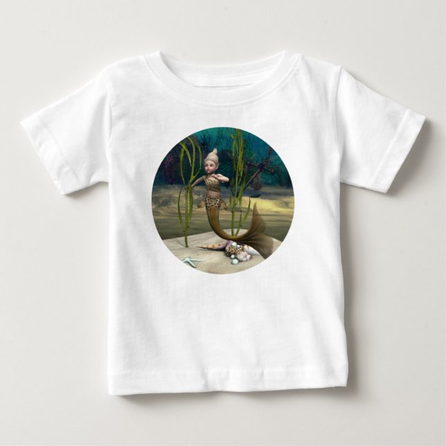 Söt Bebis Havfröken T-shirt (Framsida)