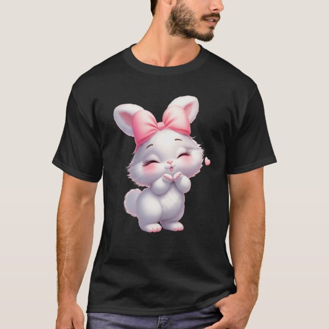 Söt Bebis Kanin Illustration T Shirt (Framsida)