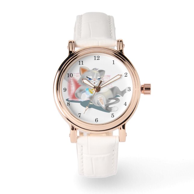 Söt Bebis Kisse - Armbandsur (Framsida)