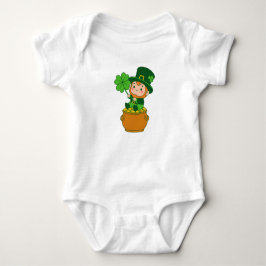 Söt Bebis Leprechaun Guldgryta St. Patricks Dag T Shirt