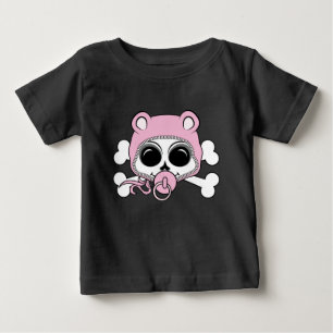 Söt bebis tjej dödskalle t shirt