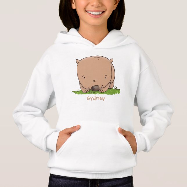 Söt bebis vombat serieillustration t shirt (Framsida)