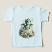 Söt Bebisdrake Kläcks Fantasy Småbarn T-Shirt
