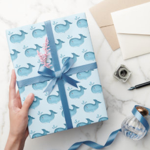 Söt bebisval inpackningspapper presentpapper