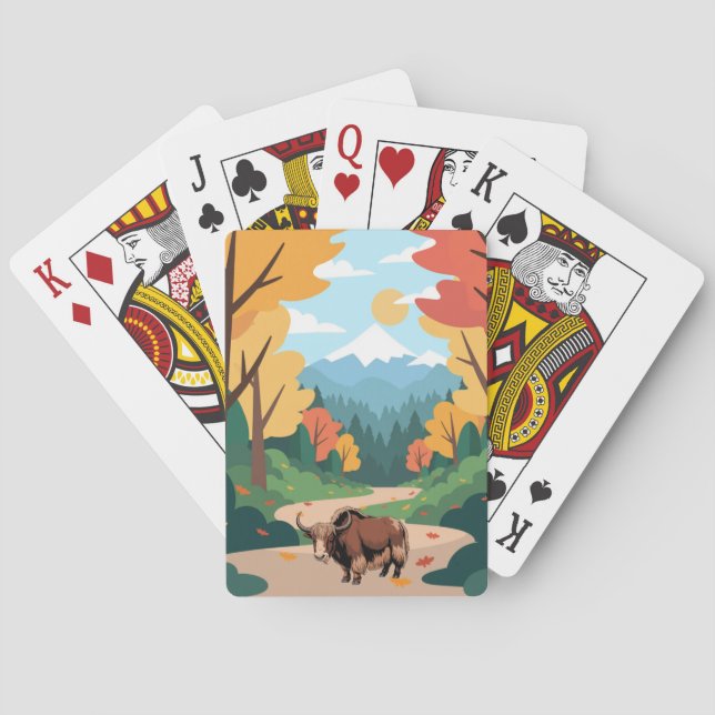 Söt & bedårande brun jak casinokort (Baksidan)