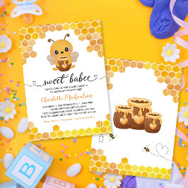 Söt Bee Baby Shower Honeycombs Neutralt Inbjudningar