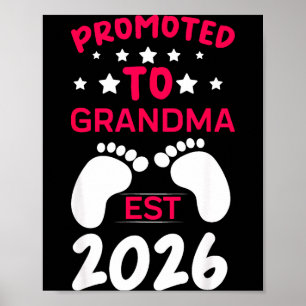 Söt befordrad till mormor 2026 Första gången mormo Poster