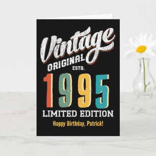Söt Begränsad Edition Anpassad Vintage Födelsedags Kort