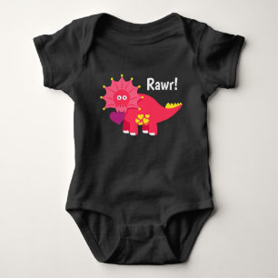 Söt Behaglig Dinosaurie Rawr! med hjärtan T Shirt