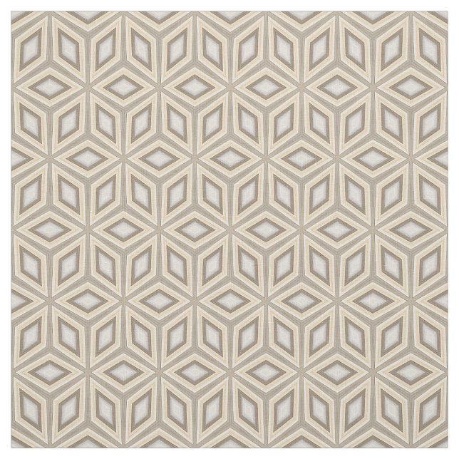 Söt Beige Brown Geometric Retro Stars Mönster Tyg (Provkarta)
