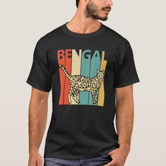 Söt Bengalisk Katt T Shirt (Framsida)