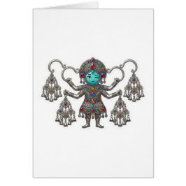 Söt Berber Amazigh-fibula Khalla Kawaii-dekal Hälsningskort